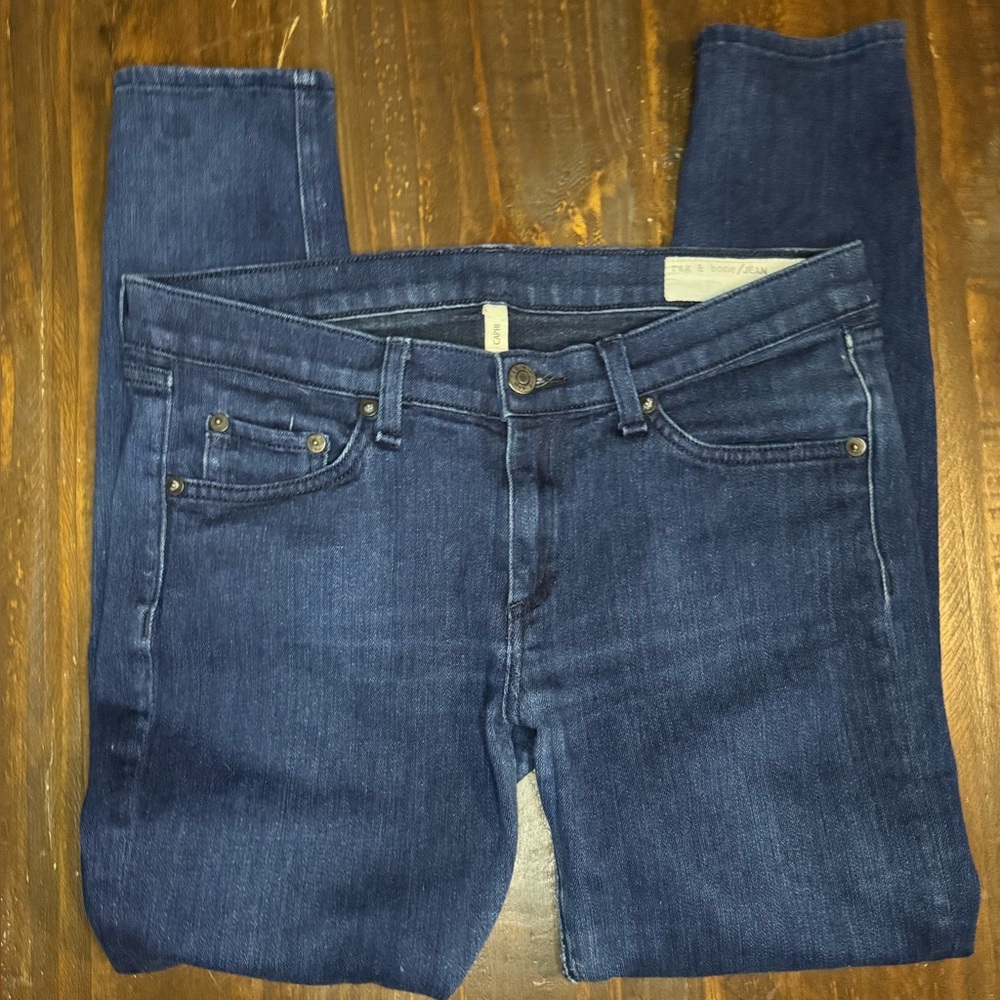 rag & bone Indigo Tapered Leg Capri Jeans Size 29x25